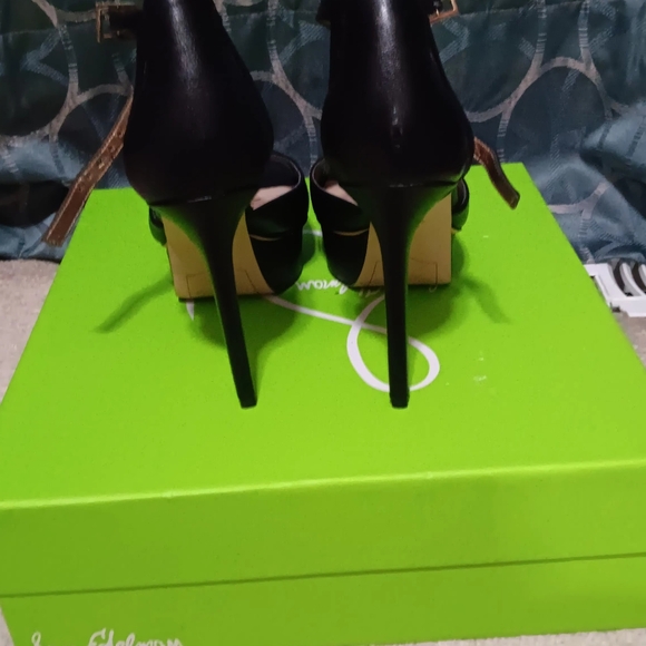 Sam Edelman Kayde platform leather heels with strap - Picture 3 of 4